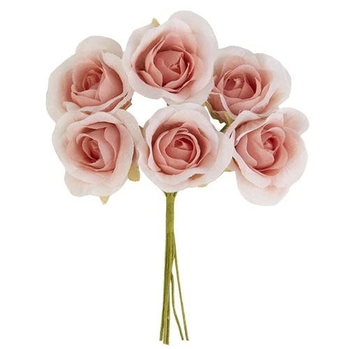 NEW MALIKA FIORE CM.4 ROSA ANTICO DECORAZIONE PER SACCHETTO CONFETTI