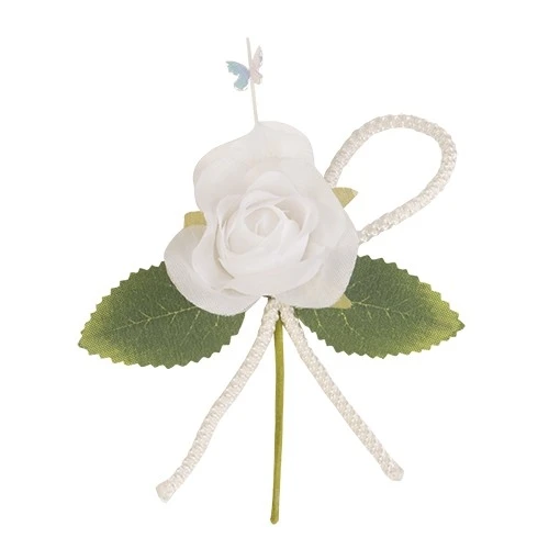 NEW MALIKA RAMO CM.11 BIANCO DECORAZIONE PER SACCHETTO CONFETTI