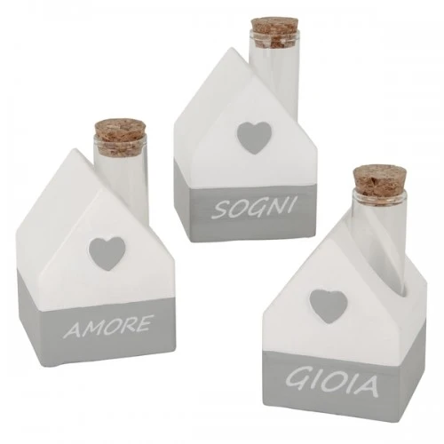 NICE CASA BIANCO CM.6X6X8 C/FIALA PORTA CONFETTI