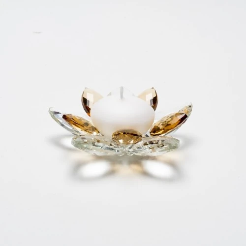 NINFEA CANDELA CRISTALLO GRANDE AMBRA