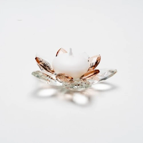 NINFEA CANDELA CRISTALLO GRANDE ROSA