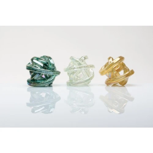 Bomboniera Cuorematto Solidale Nodo d'Amore in Cristallo: Disponibile in 3 Colori assortiti cm.9