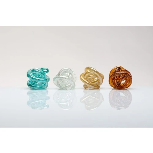 Bomboniera Solidale Cuorematto Nodo d'Amore in Cristallo: Disponibile in 3 Colori assortiti cm.7