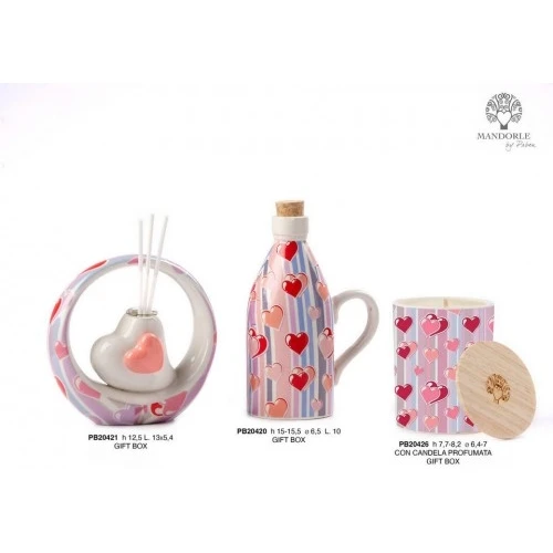 OLIERA CUORI 15.5 CM. PORCELLANA 