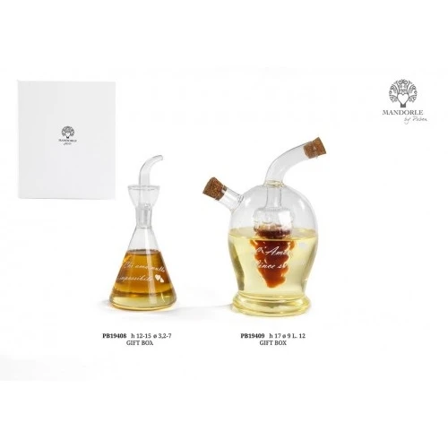 OLIERA FRASE D'AMORE 15 CM. VETRO G.BOX