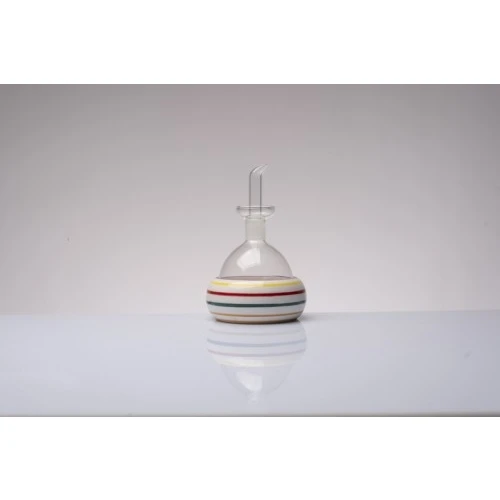 Bomboniera Solidale Matrimonio Cuorematto: Oliera in Vetro e Porcellana - Multirighe