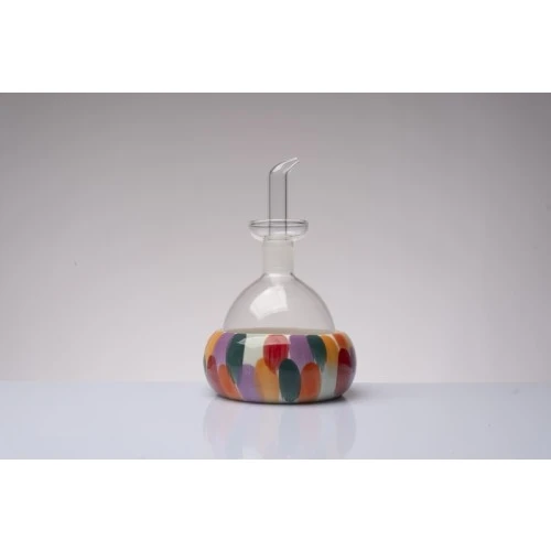 Bomboniera Solidale Matrimonio Cuorematto: Oliera in Vetro e Porcellana - Pennello