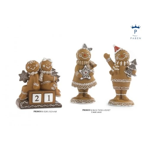 OMINO - DONNINA DI MARZAPANE 16.1 CM. 2 AS. RESINA