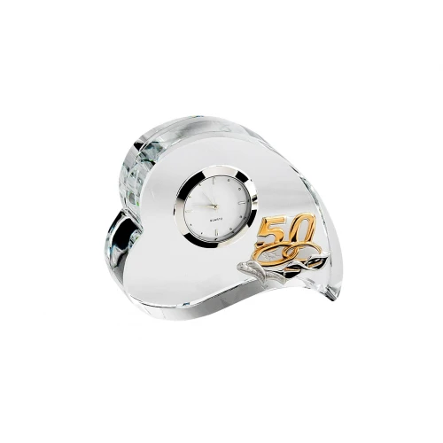 OROLOGIO CRISTALLO CUORE 50° CM.10X8,5