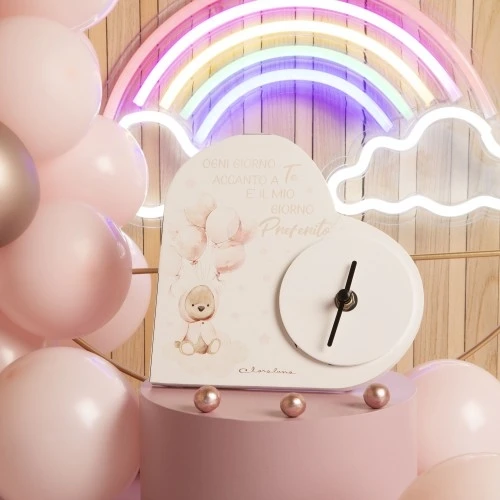 OROLOGIO CUORE ORSETTO ROSA