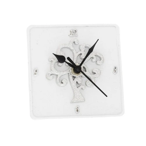 OROLOGIO DA TAVOLO 10x10 DECORO ALBERO