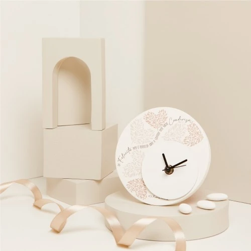 OROLOGIO DECORO CUORE ROSA - CLARALUNA 2025