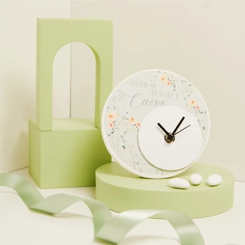 OROLOGIO DECORO FLOREALE VERDE - CLARALUNA 2025