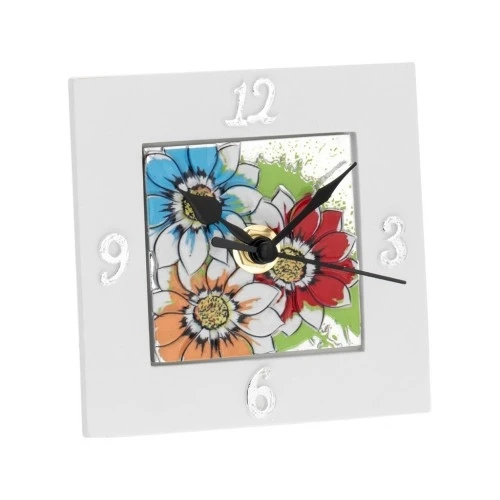 OROLOGIO QUADRATO 10X10 CON DECO MAIOLICA 1