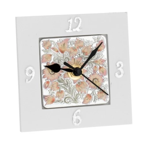 OROLOGIO QUADRATO 10X10 CON DECO MAIOLICA 1