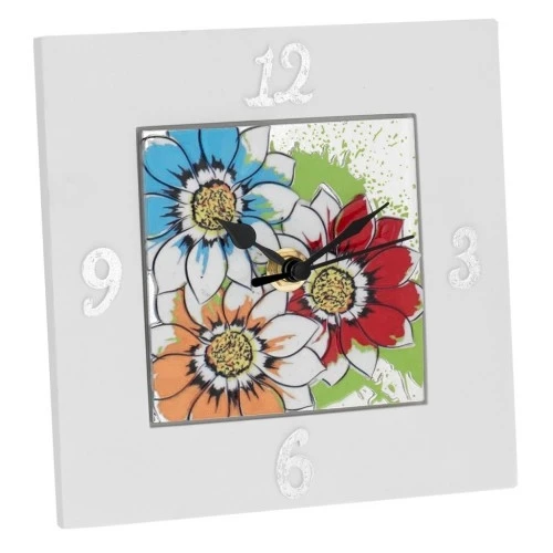 OROLOGIO QUADRATO 15X15 CON DECO MAIOLICA 1