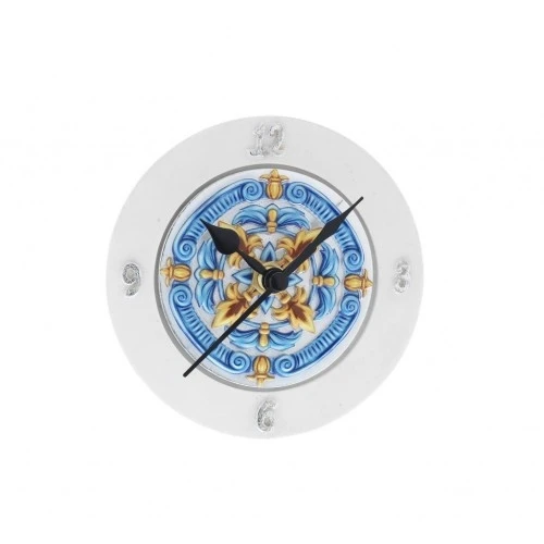 OROLOGIO TONDO D. 10 CON DECO MAIOLICA