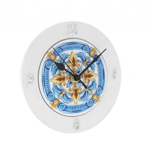 OROLOGIO TONDO D. 15 CON DECO MAIOLICA