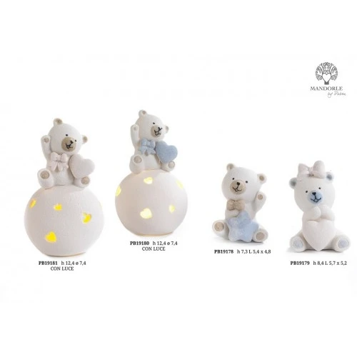 ORSETTA/CUORE SEDUTA 8.4 CM. PORCELLANA