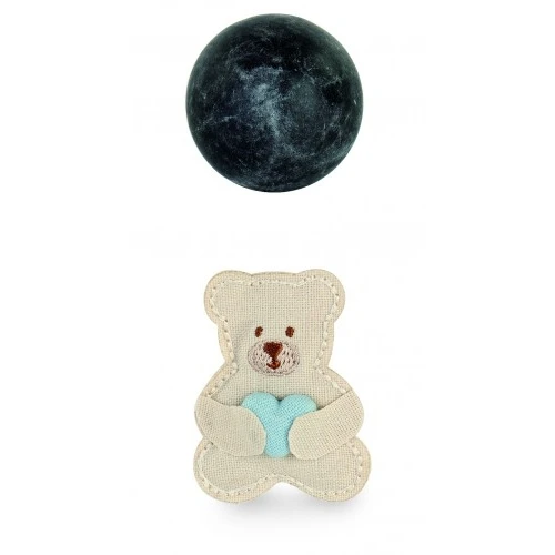 ORSETTO CUORE AZZURRO CON ADESIVO