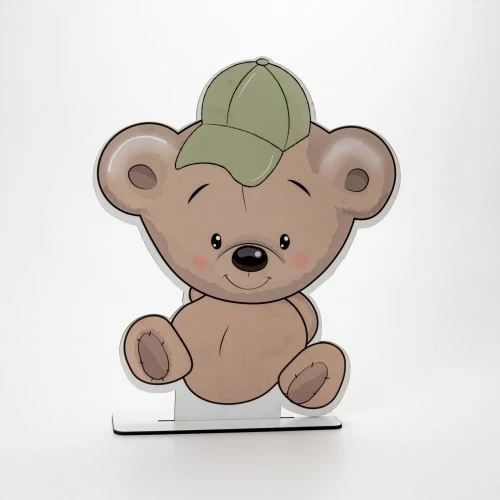 ORSETTO VERDE PER ALLESTIMENTO FESTA NASCITA BATTESIMO