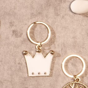 PORTACHIAVI GRANDE ORO CORONA