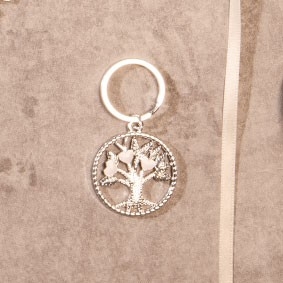 PORTACHIAVI GRANDE SILVER ALBERO DELLA VIA