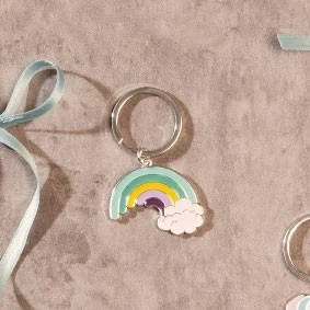 PORTACHIAVI GRANDE SILVER ARCOBALENO