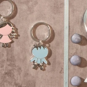 PORTACHIAVI GRANDE SILVER BIMBO