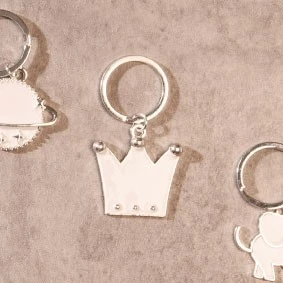 PORTA CHIAVI GRANDE SILVER CORONA