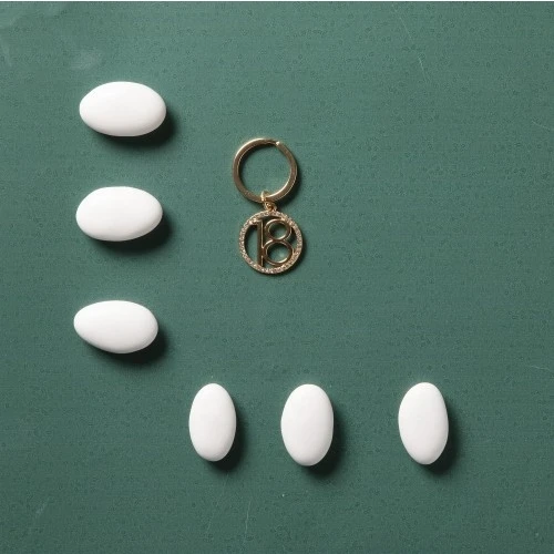 PORTACHIAVI ORO 18° COMPLEANNO CM.2,5