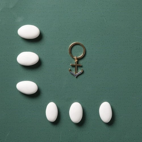 PORTACHIAVI ORO ANCORA CM.2,5