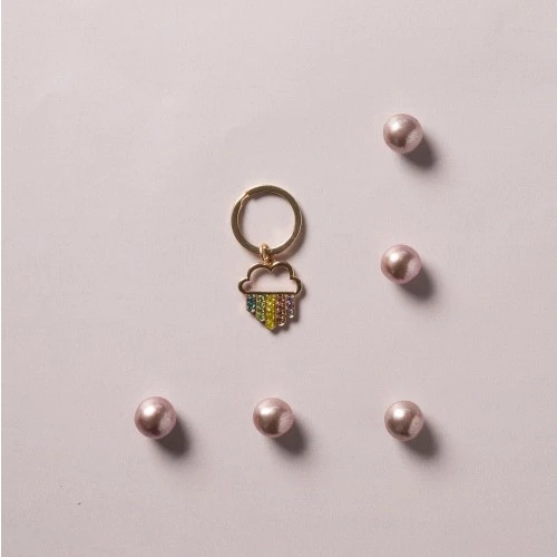 PORTACHIAVI ORO ARCOBALENO CM.2,5