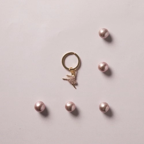 PORTACHIAVI ORO BALLERINA CM.2,5