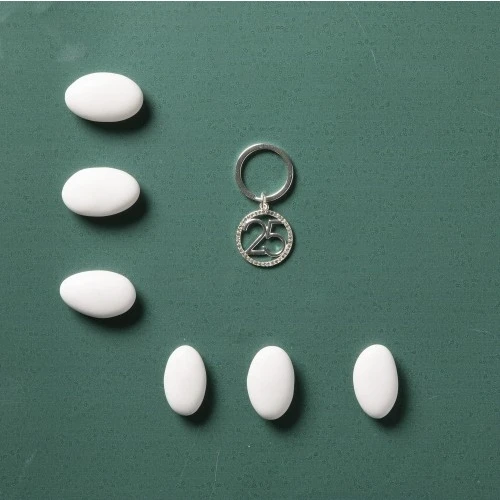 PORTACHIAVI SILVER 25° ANNIVERSARIO CM.2,5