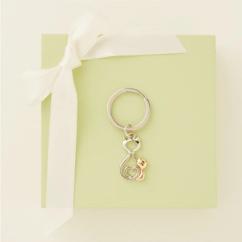 PORTACHIAVI PICCOLO COPPIA GATTI - CLARALUNA 2025