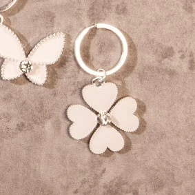PORTACHIAVI PICCOLO SILVER QUADRIFOGLIO