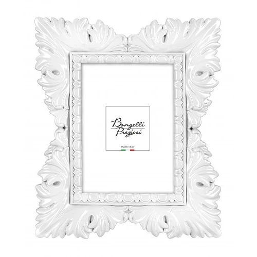 PORTAFOTO RESINA LACCATA BAROCCO INT.15X20 BIANCO