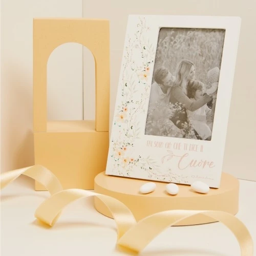 PORTAFOTO DECORO FLOREALE ROSA - CLARALUNA 2025