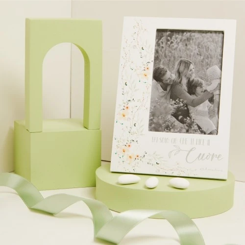 PORTAFOTO DECORO FLOREALE VERDE - CLARALUNA 2025