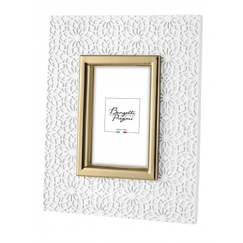 P.FOTO MOD. QUADRATI 13X18 BIANCO/ORO