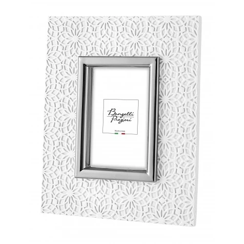 P.FOTO MOD. QUADRATI 13X18 BIANCO/ARGENTO