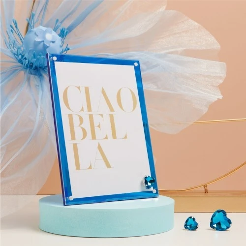 PORTAFOTO PLEX BLU CON CUORE - CLARALUNA 2025