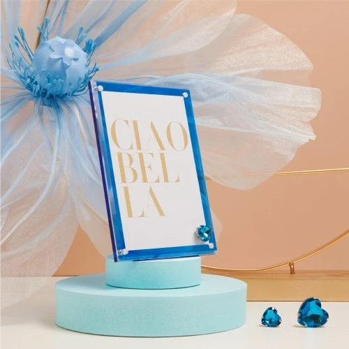 PORTAFOTO PLEX BLU CON CUORE - CLARALUNA 2025