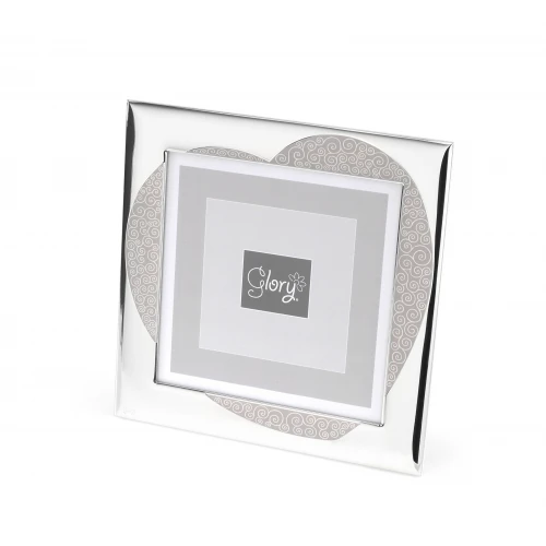 PORTAFOTO ARGENTO QUADRATO CUORE