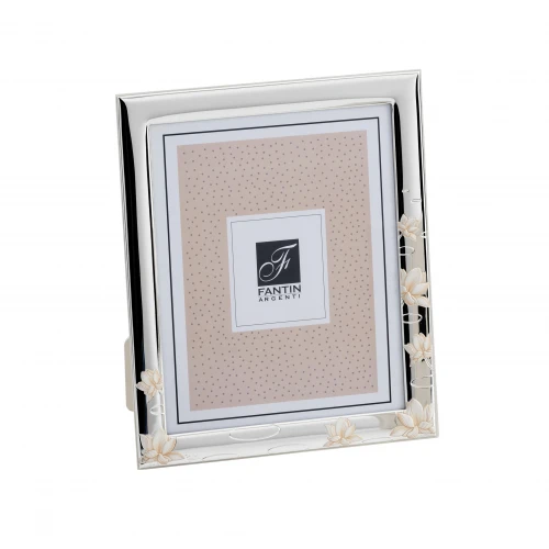 CORNICE ARGENTO FOTO 10X15 FIOR DI LOTO
