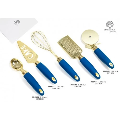 PALETTA DA GELATO 20 CM. METALLO BLU