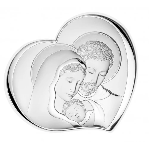 pannello sacro “Sacra Famiglia” retro legno – 9×13 cm