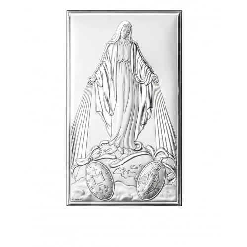 pannello Vergine Miracolosa retro legno – 10×15 cm