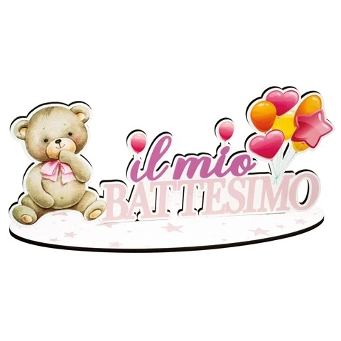 PARTY BATTESIMO ROSA CM.35 H.16 